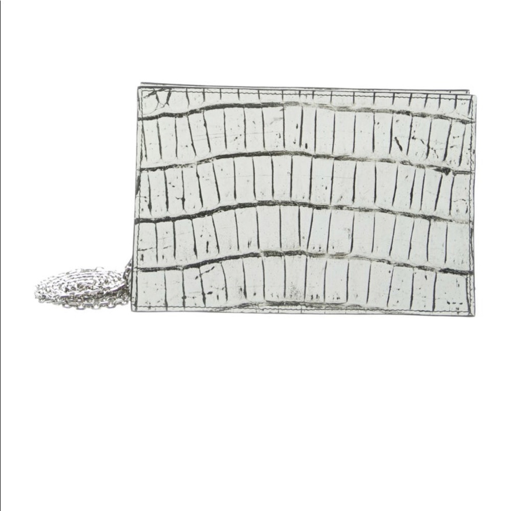 Alligator Skin Black Label Calvin Klein Collection Crossbody - Picture 3 of 5